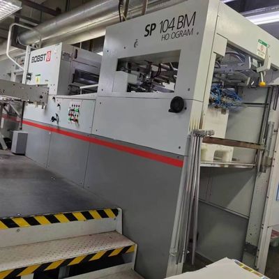 購入 BOBST AUTOPLATINE SP 104 BM H ホログラム付き自動型切削とフィルムスタンプマシン online manufacture